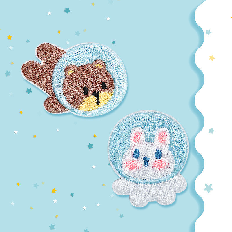 Wholesale Computer embroidery animal planet cartoon embroidery patch